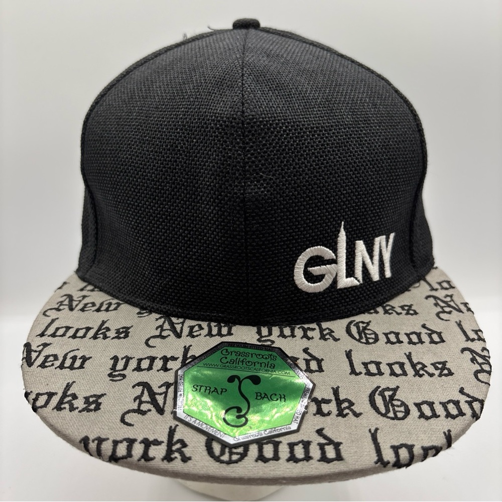 Grassroots California GLNY Good Looks New York Black Adjustable Premium Hat OSFM